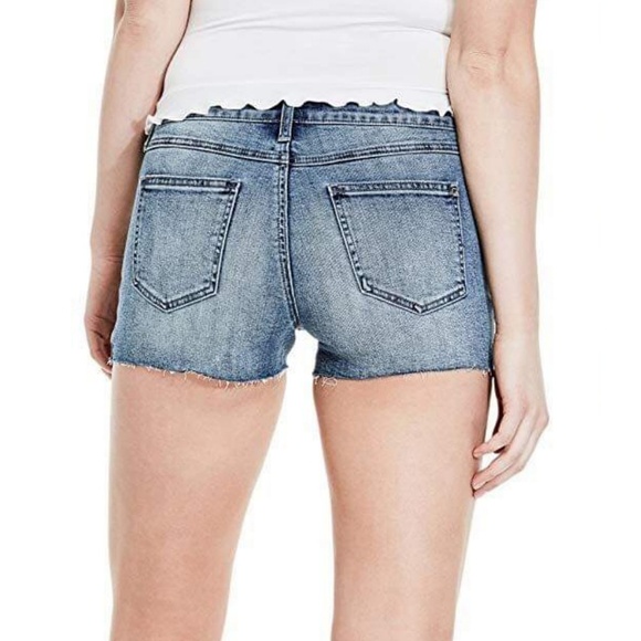NEW G BY GUESS Adri Rhinestone Denim Shorts SZ 26 - Picture 3 of 3